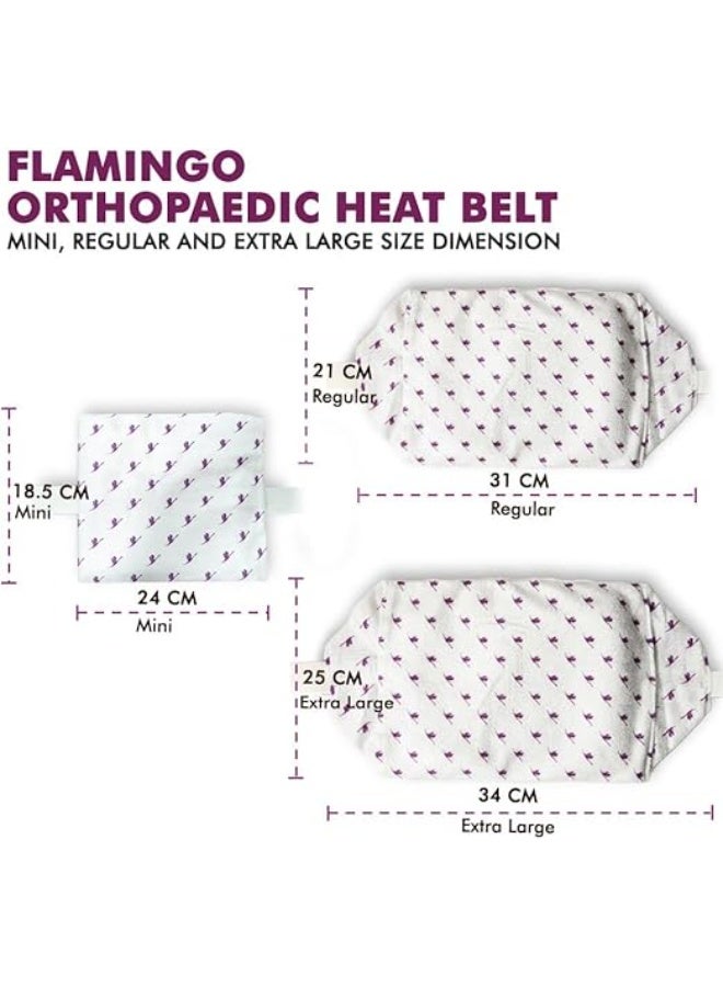 فلامنكو وسادة تدفئة كهربائية طبية من فلامينجو (Flamingo) مع وحدة تحكم - حزام حراري لتخفيف آلام الظهر والركبة والتشنجات - مقاس صغير - Image 2